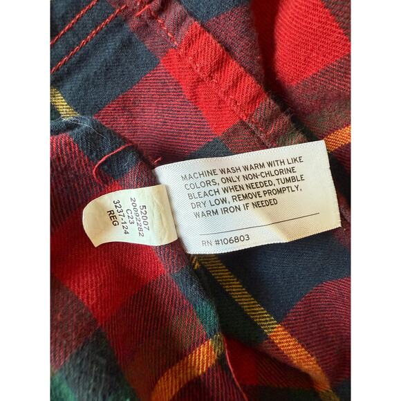 Duluth Trading Co Flannel Shirt Men’s 2XL Relaxed Fit Red Plaid 100% Cotton - Picture 7 of 7
